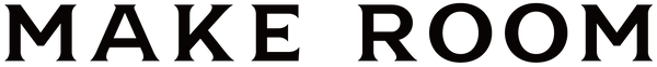 Text 'MAKE ROOM' on a white background